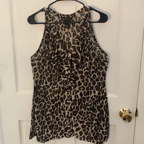 INC International Concepts Tops - Leopard top no sleeves